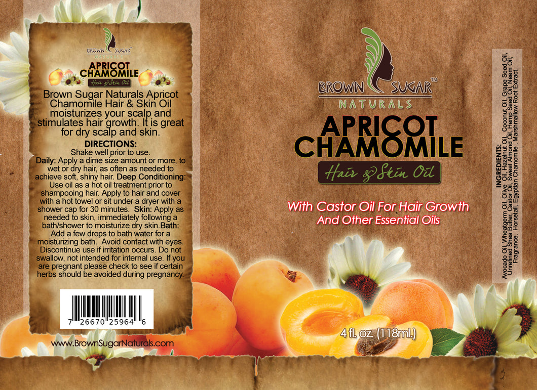 Brown Sugar Natural Apricot Chamomile Hair Oil