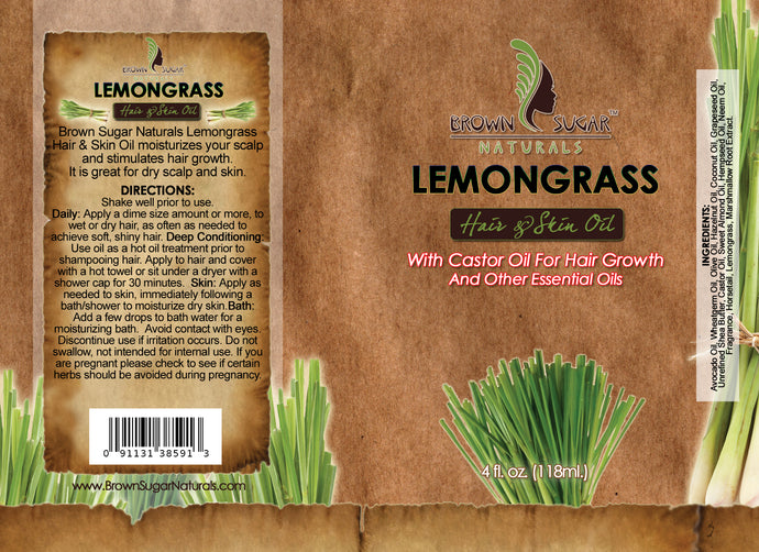 Brown Sugar Natural Lemongrass Hair Oil