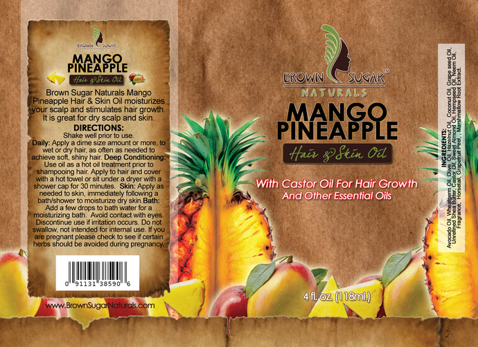 Brown Sugar Natural Mango Pineapple Hair Oil 