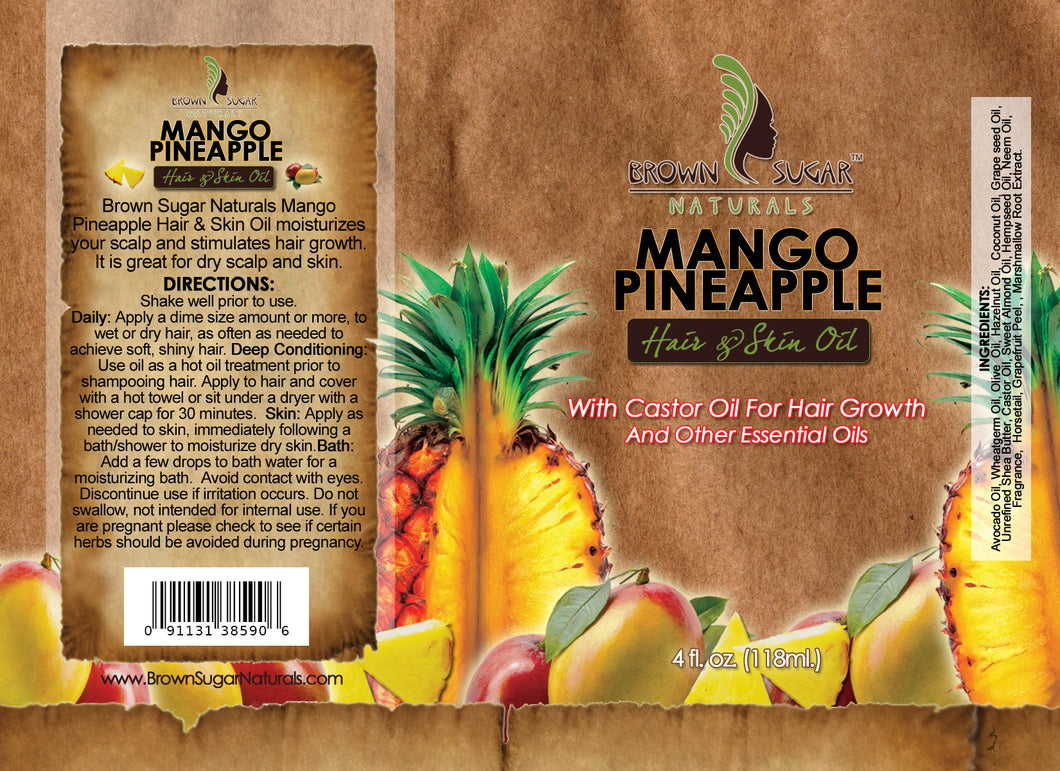 Brown Sugar Natural Mango Pineapple Hair Oil 